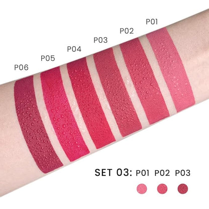 3Pcs Nude Pink Beige Rose Mauve Matte Lipstick Pack Sets for Women Silky Velvet Lipstick Matte Long Lasting Smudge Proof Lipstick Lip Stain Makeup Set Kit matte lipstick 24 hours original 03